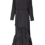 Black Bedouin Statement Frill Dress