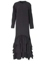 Black Bedouin Statement Frill Dress