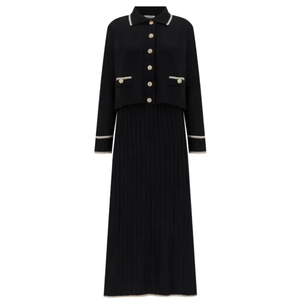 Florence Collared Cardigan & Skirt Set