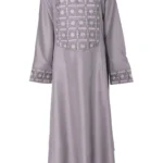 Grey Aaina Embroidery Dress