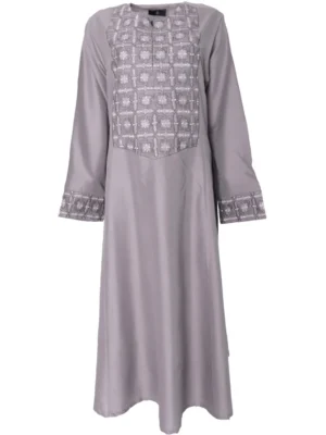 Grey Aaina Embroidery Dress
