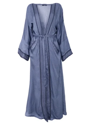 Khafiyah Satin Print Kimono Jacket