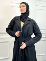 Black Jersey Lapel Jacket