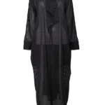 Black Net Oversized Hooded Jacket