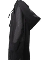 Black Net Oversized Hooded Jacket