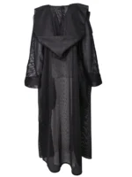 Black Net Oversized Hooded Jacket