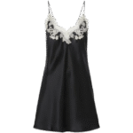 Blue Silk Slip Dress With Frastaglio