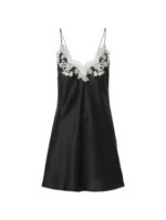 Blue Silk Slip Dress With Frastaglio