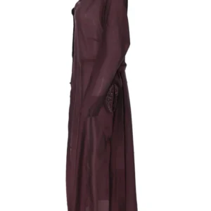 Naseej Maroon Side Embroidery Jacket