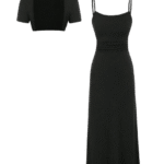 Shein Summer Solid Color Short Sleeve Cardigan And Slip Dress Set