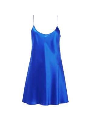 Silk Short Slip In Electric Blue