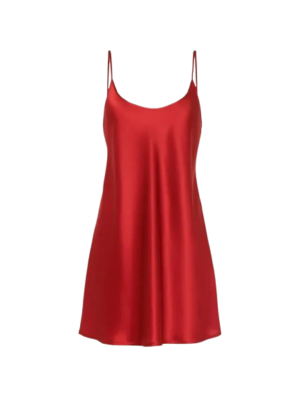 Silk Slip Dress In Garnet