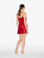 Silk Slip Dress In Garnet