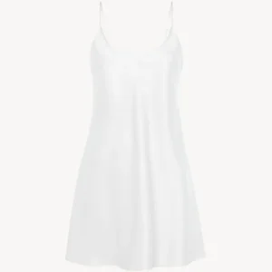White Silk Short Slip