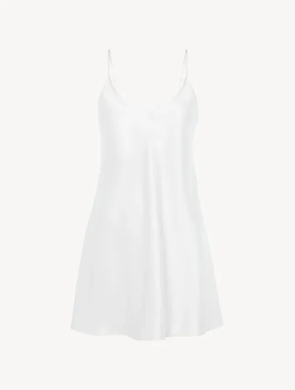 White Silk Short Slip