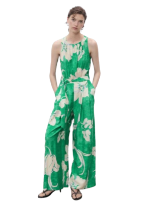 Belt Printed Jumpsuit