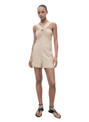 Linen Jumpsuit With Hoop