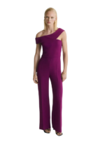Long Jumpsuit With Asymmetrical Neck