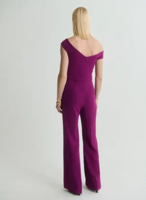 Long Jumpsuit With Asymmetrical Neck