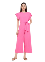 Ruffle Sleeve Belt Tie Up Detail Jumpsuit