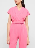 V Neck Wrap Detail Jumpsuit