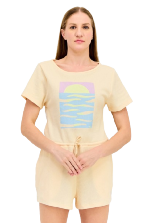 Women Sportswear Fit Short Sleeve Outdoor Playsuit