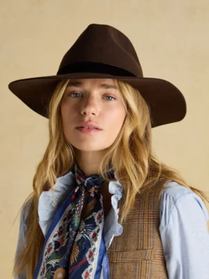 Grove Chocolate Brown Wool Fedora-1