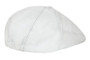 Genuine Off-White Lamb Nappa Leather London Flat Cap-1
