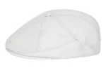 Genuine Off-White Lamb Nappa Leather London Flat Cap
