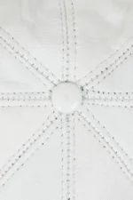 Genuine Off-White Lamb Nappa Leather London Flat Cap-2