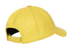 Leather Baseball Cap - Curved Peak Adjustable-1