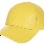 Leather Baseball Cap - Curved Peak Adjustable
