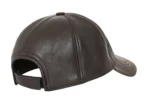Premium Dark Brown Leather Baseball Cap-1