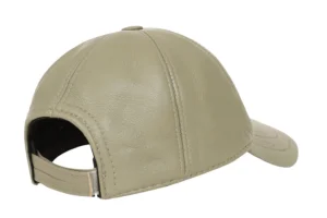 Premium Olive Leather Baseball Cap-1