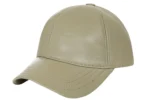 Premium Olive Leather Baseball Cap