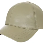 Premium Olive Leather Baseball Cap