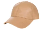 Premium Tan Leather Baseball Cap