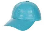 Turquoise Leather Baseball Cap