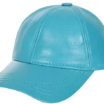 Turquoise Leather Baseball Cap