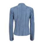 Astrid Short Leather Stretch Jacket-3