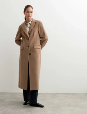 Longline Pure Wool Boyfriend Coat-1