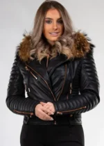 Pure Leather Black Trench Coat