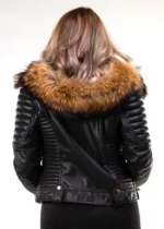 Pure Leather Black Trench Coat-4