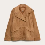 Suede Collared Biker Jacket