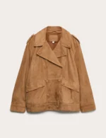 Suede Collared Biker Jacket