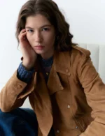 Suede Collared Biker Jacket-3