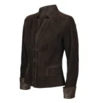 Women Reversible Short Leather Blazer-1