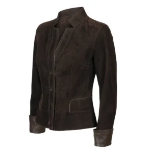 Women Reversible Short Leather Blazer-1