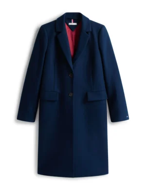 Wool Rich Single Breasted Collared Coat